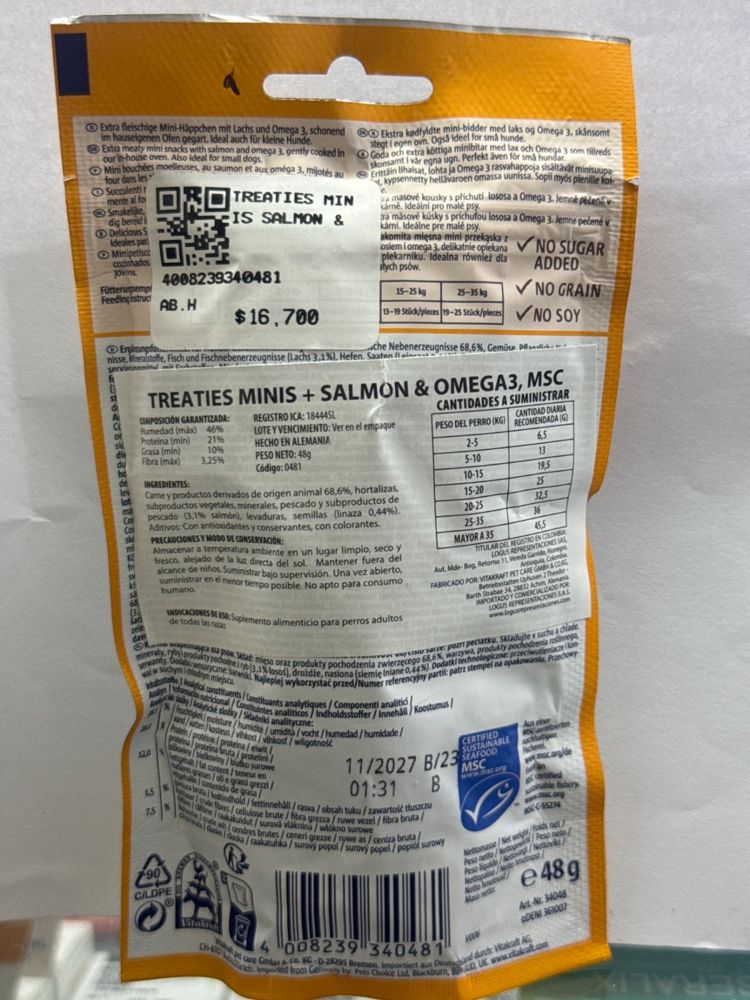 Treaties Minis + Salmon & Omega 3, MSC