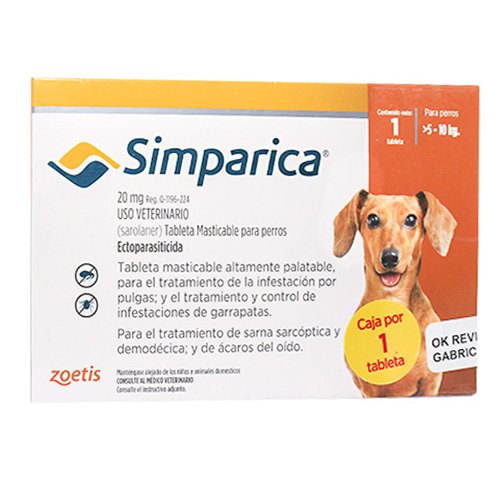 Simparica Perros De 5,1 Hasta 10 Kg
