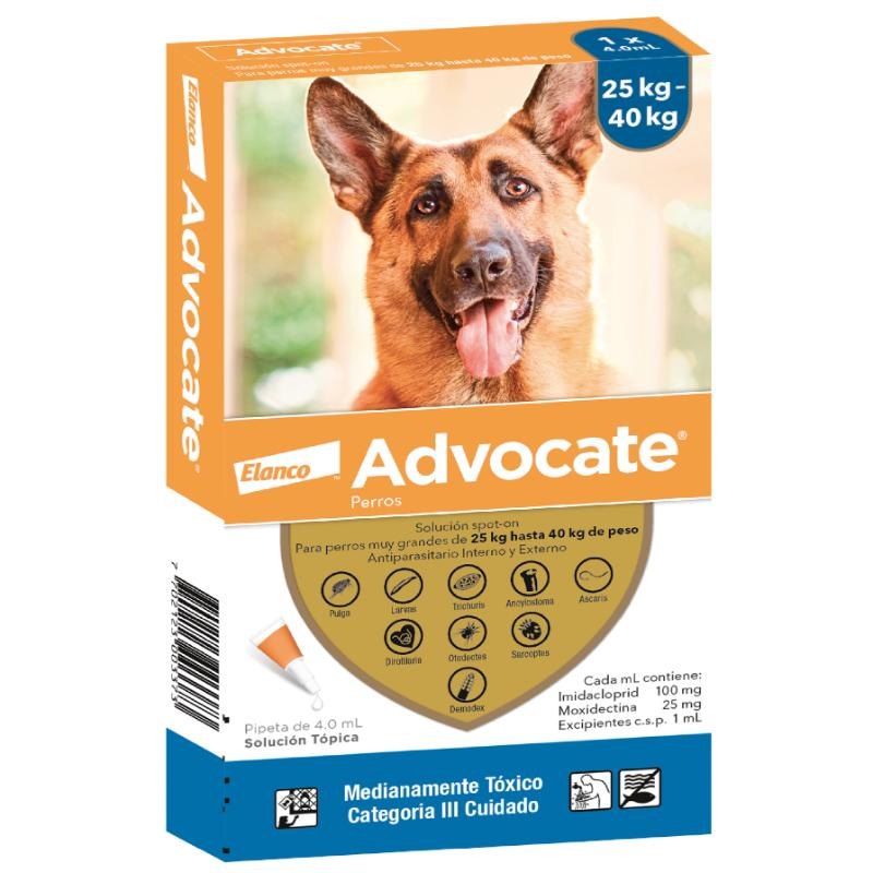 Advocate Perros De 25 Hasta 40 Kg.