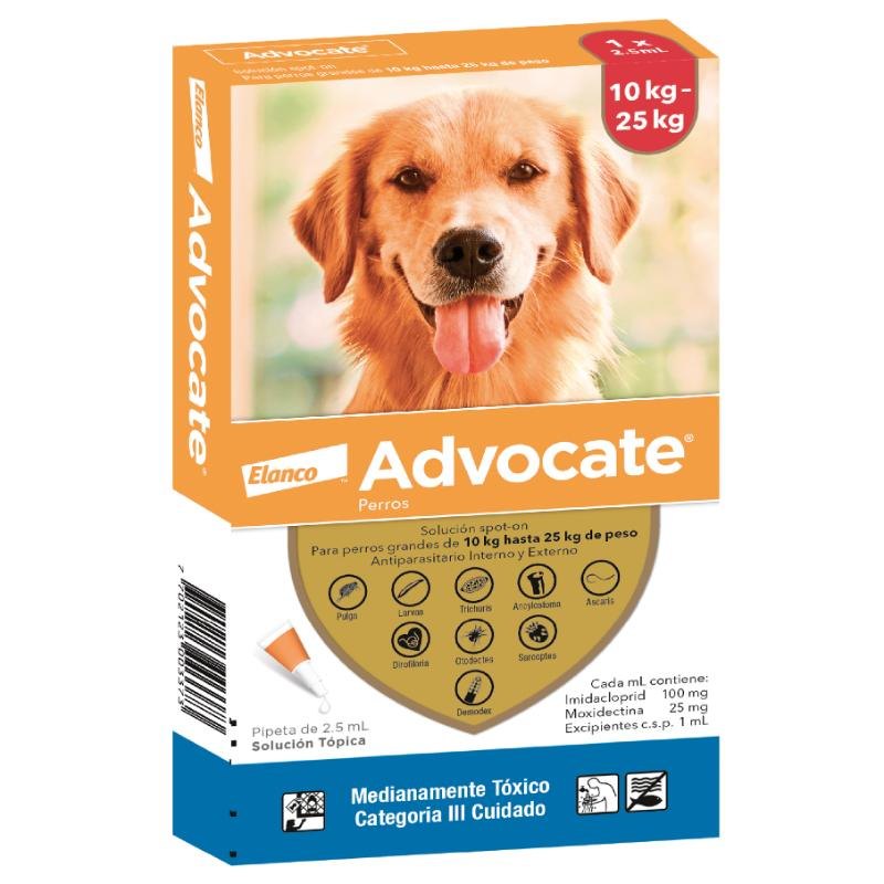 Advocate Perros De 10 Hasta 25 Kg.