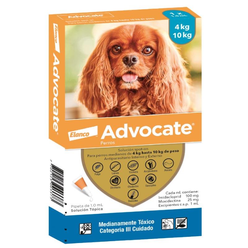 Advocate Perros De 4 Hasta 10 Kg.