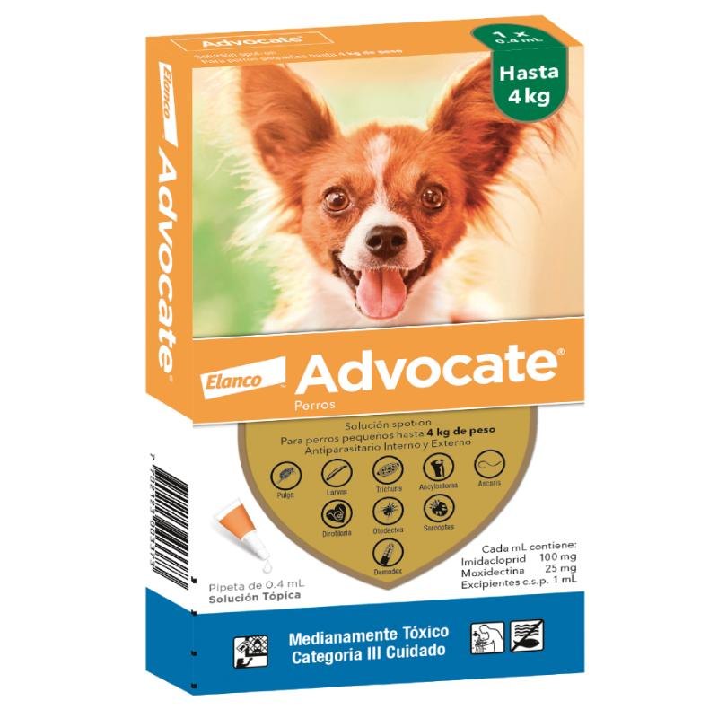 Advocate Perros Hasta 4 Kg.