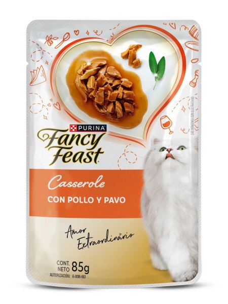 Comida húmeda para gato Fancy Feast Casserole de pavo y pollo