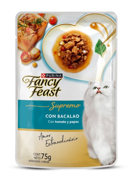 Comida húmeda para gato Fancy Feast Supremo con bacalao