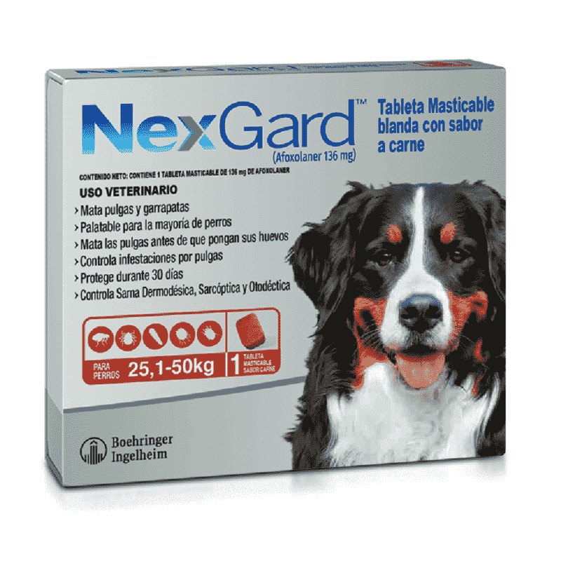 Nexgard Perros De 25.1 Hasta 50 Kg.