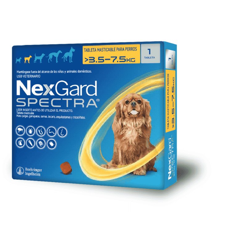 Nexgard Spectra Tableta Masticable para Perros 3.6 - 7.5 KG