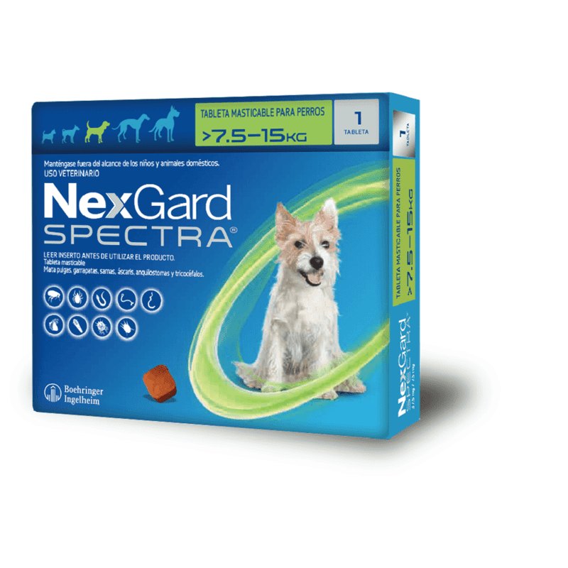 Nexgard Spectra Tableta Masticable para Perros 7.6 - 15 KG