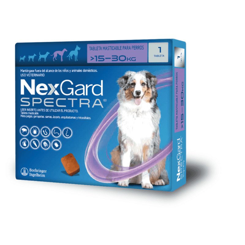 Nexgard Spectra Tableta Masticable para Perros 15.1 - 30 KG
