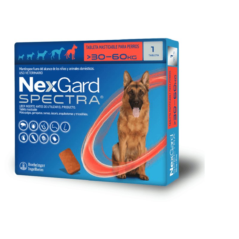 Nexgard Spectra Tableta Masticable para Perros 30.1 - 60 KG