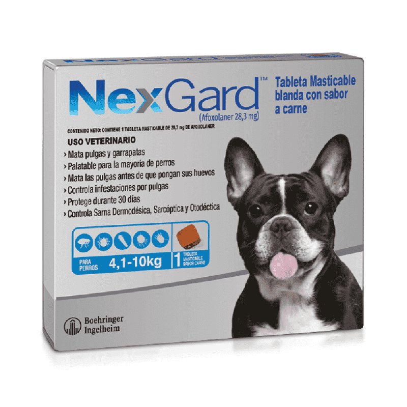 Nexgard Perros De 4.1 Hasta 10 Kg.