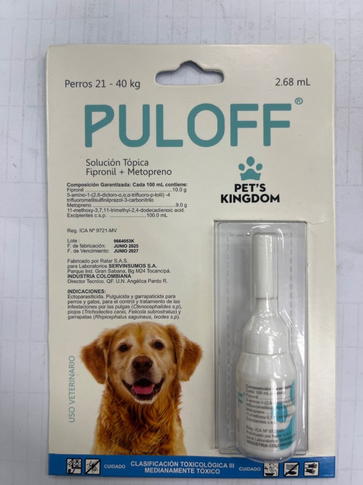 Puloff Solución Tópica Fipronil + Metopreno