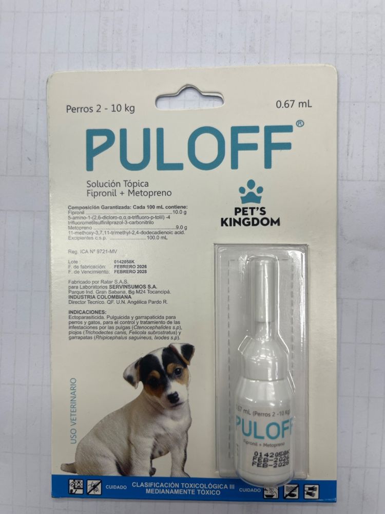 Puloff Solución Tópica Fipronil + Metopreno