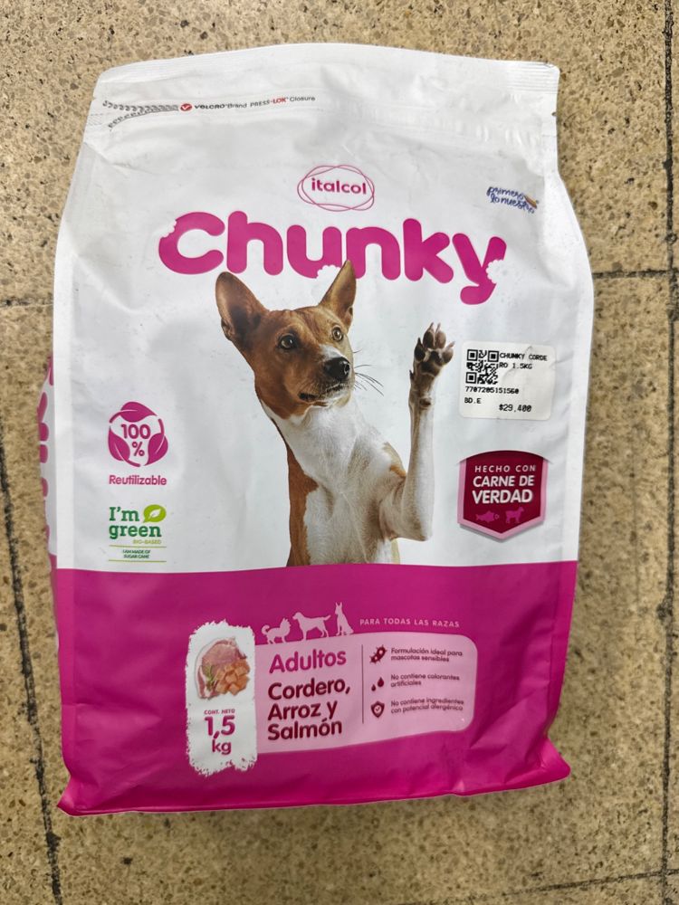 Italcol Chunky Adultos Cordero, Arroz y Salmón