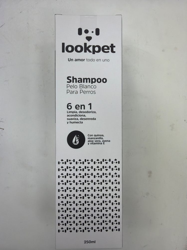 Lookpet Shampoo Pelo Blanco Para Perros 6 en 1