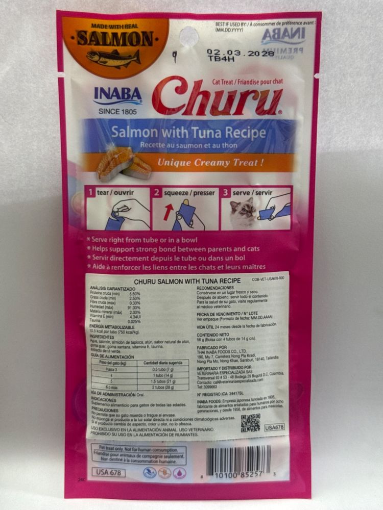 INABA Churu Salmon with Tuna Recipe